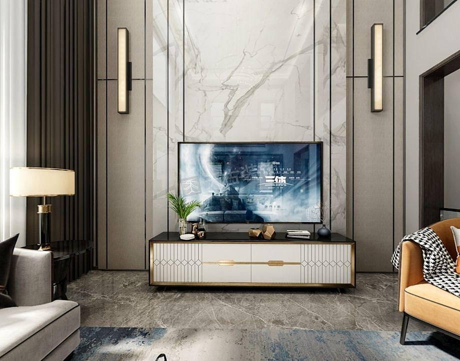 茶园安纳溪湖联排别墅装修|现代新中式风格别墅设计图