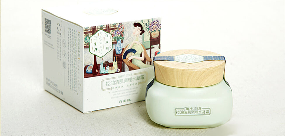 百雀羚三生花系列之——三色堇控油系列（图ZMzA4NTc0NDQ=） - 商业插画 - 站酷设计师多米儿原创素材 - 站酷ZCOOL