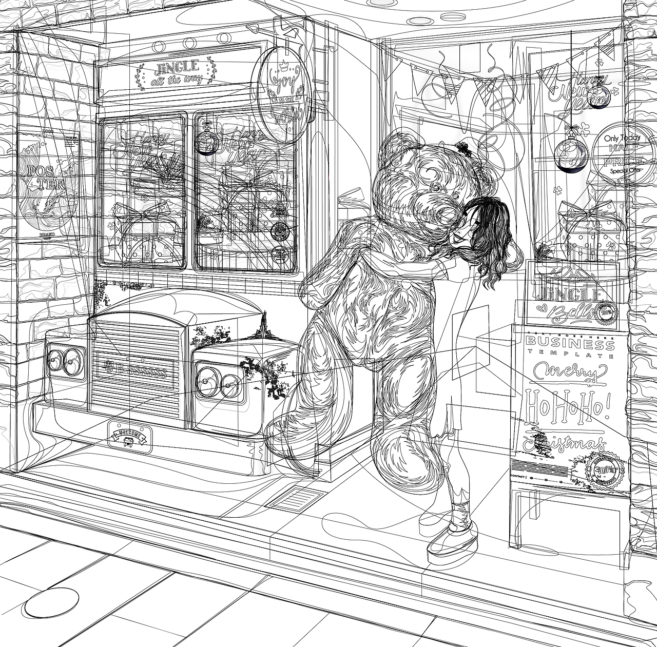 AI矢量插画（礼物）