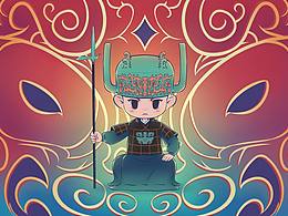 “腾州博物馆滕侯鼎”ip形象设计插画设计