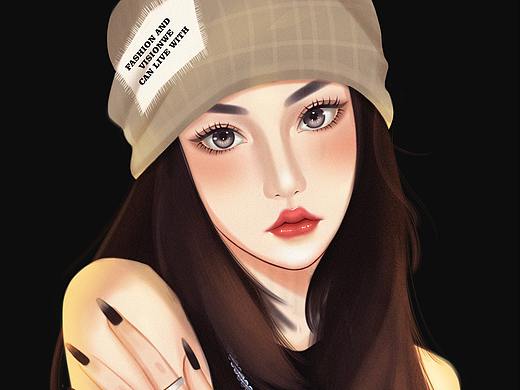 伪厚涂女孩头像（个人主页-ZNTUzNjU2NTI=） - 新锐潮流插画 - 站酷设计师铁头王八原创素材 - 站酷ZCOOL