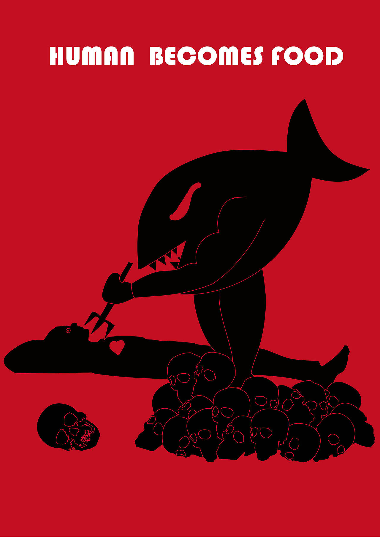 鱼吃人（图ZMjc4MDgwNDk2） - 海报 - 站酷设计师zGlisten原创素材 - 站酷ZCOOL