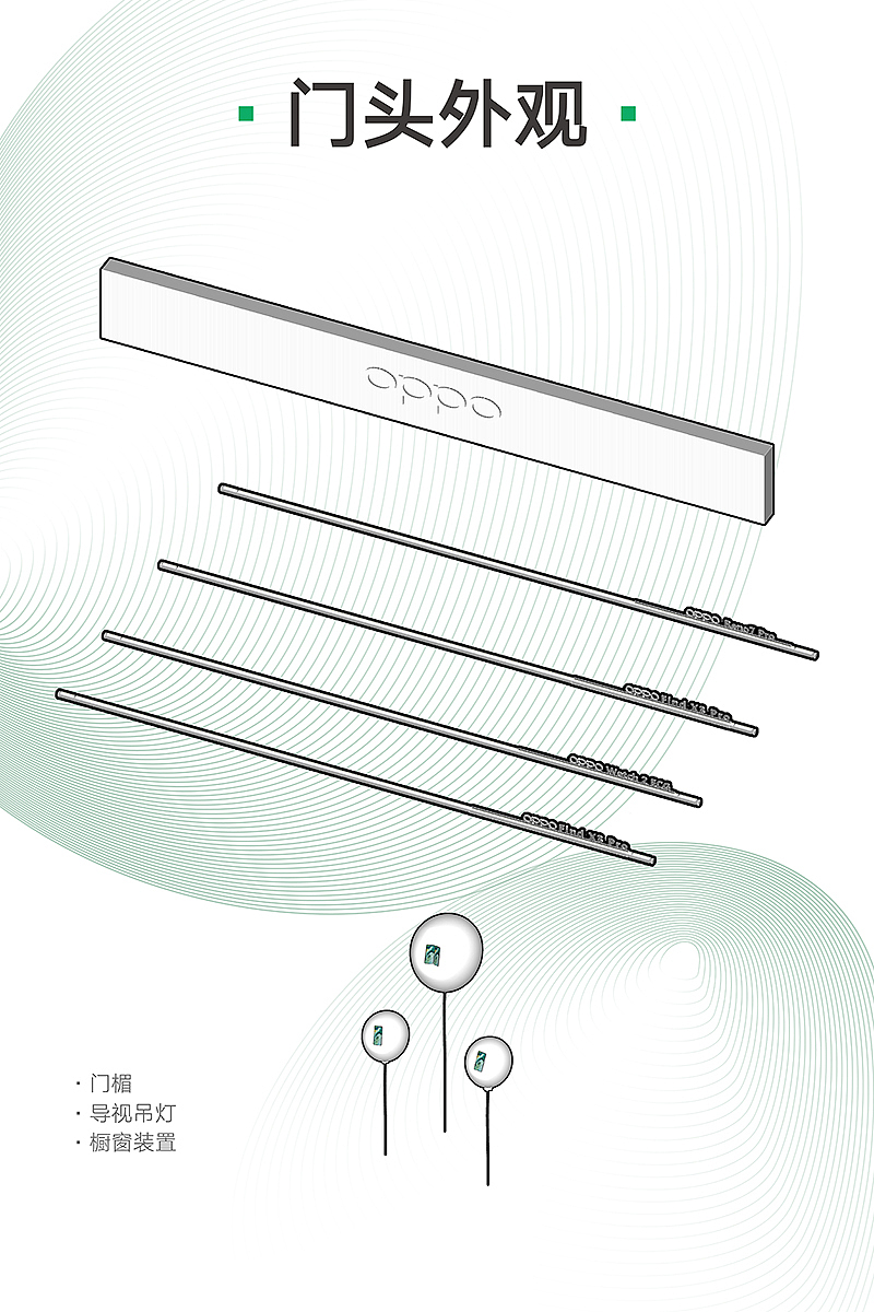 门面外观系统▲Appearance
<br>门面外观系统是零售终端展示品牌形象的第一场域,具有宣示品牌、锁定潜在消费者的目的。<br>我们希望门楣传递一股“干净纯洁的科技感”,柔化的视觉体感,给以消费者强烈的亲和力。因此,采用喷砂长虹玻璃为主材结合可调节背景光,简洁不失细节,拓宽品牌形象质感。
