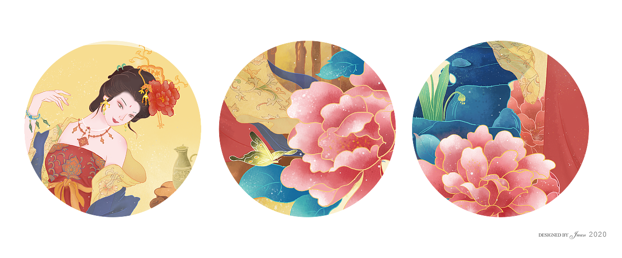 古风插画之四大美女（图ZMjIzMzQwMzU2） - 创作习作 - 站酷设计师尼古拉斯卷卷原创素材 - 站酷ZCOOL