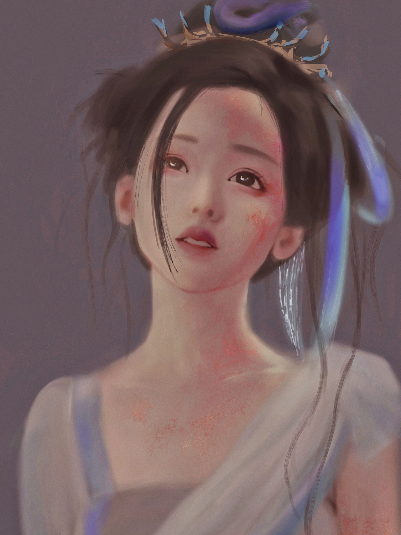 尝试下画战损妆容