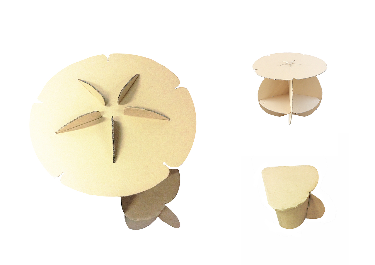 小凳能够随时从桌子的底部拿出来，减少的空间的使用面积，方便收纳。