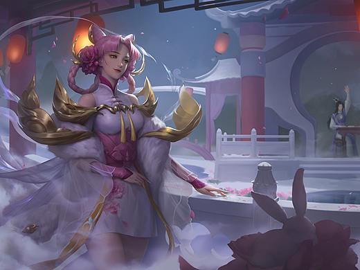 匠人绘教程：王者荣耀嫦娥拒霜思横版同人插画