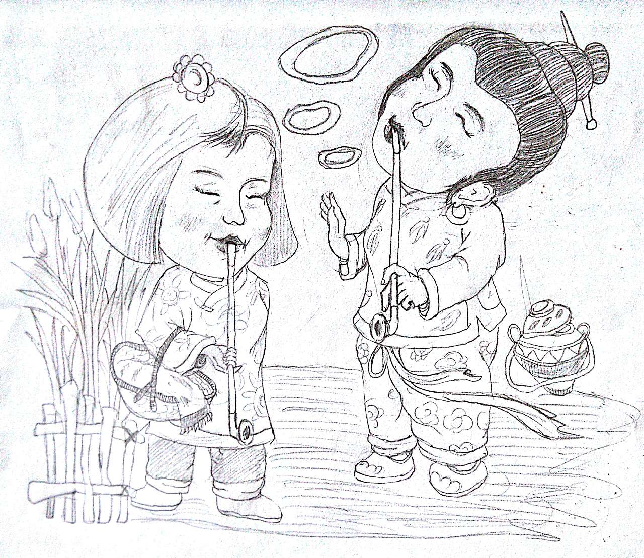 女人叼个大烟袋