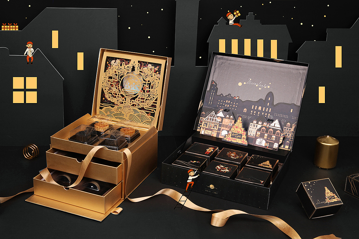 【方森园】中秋月饼盒包装设计——《送你一盒月光》（图ZMTYwMDU0NzY4） - 包装 - 站酷设计师方森园包装原创素材 - 站酷ZCOOL