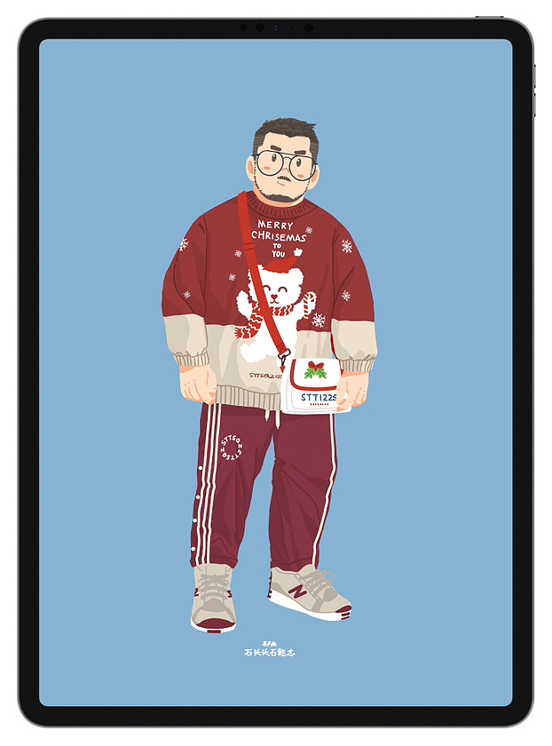 石头头的圣诞节主题穿搭插画（图ZMzU4MzczNDYw） - 创作习作 - 站酷设计师石乾志原创素材 - 站酷ZCOOL