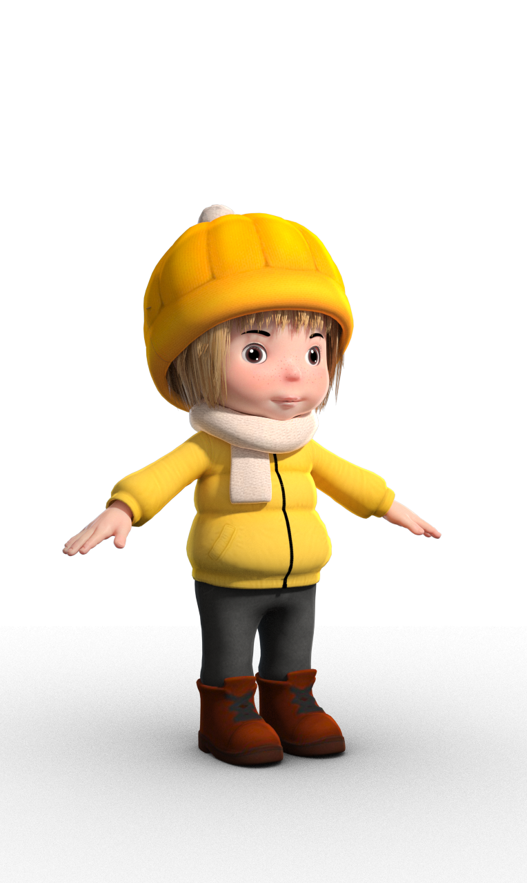 建模 三维卡通 小女孩 毕设 动画人物 三维建模