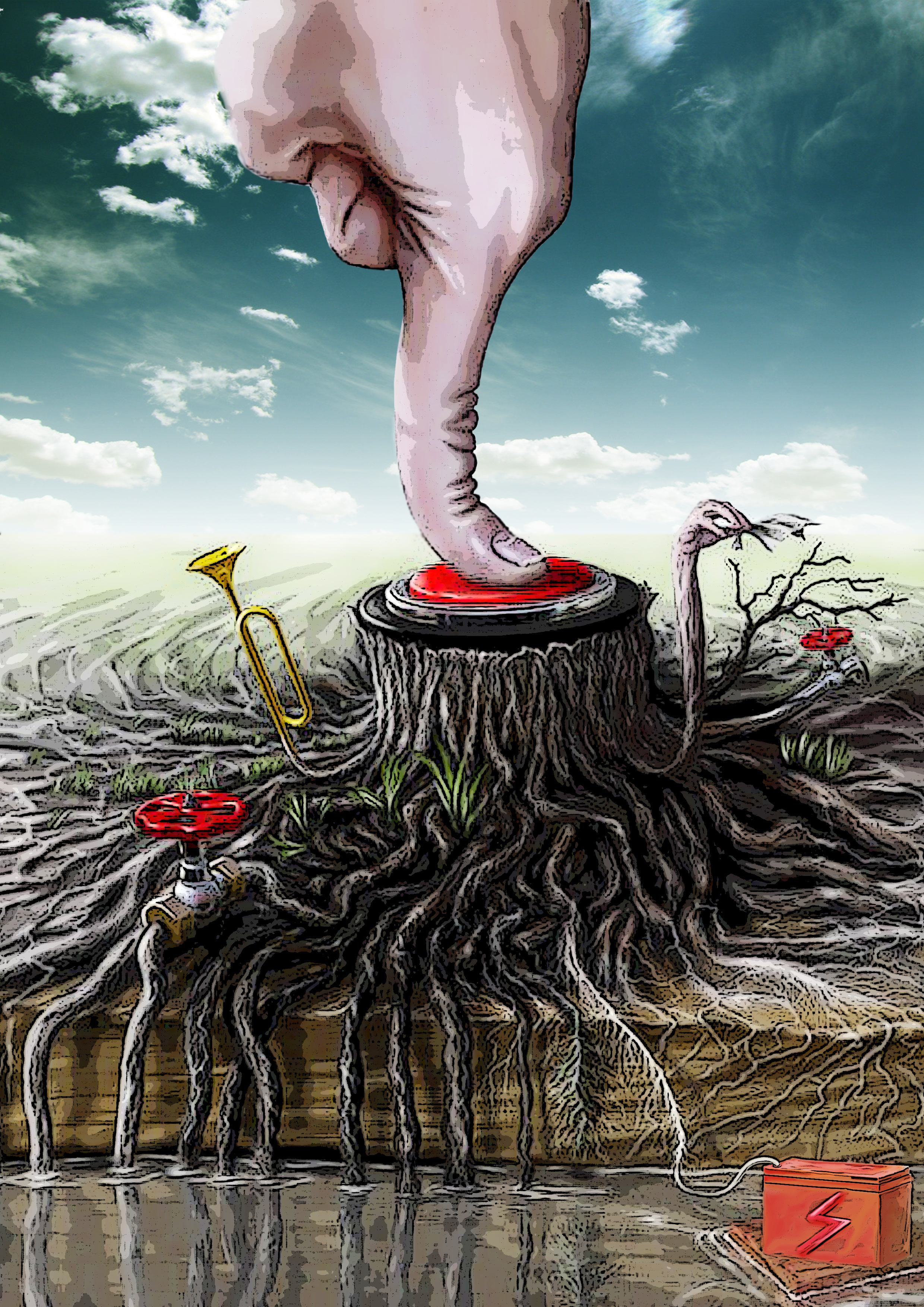 毕业设计(公益插画)绘画 油画 作品