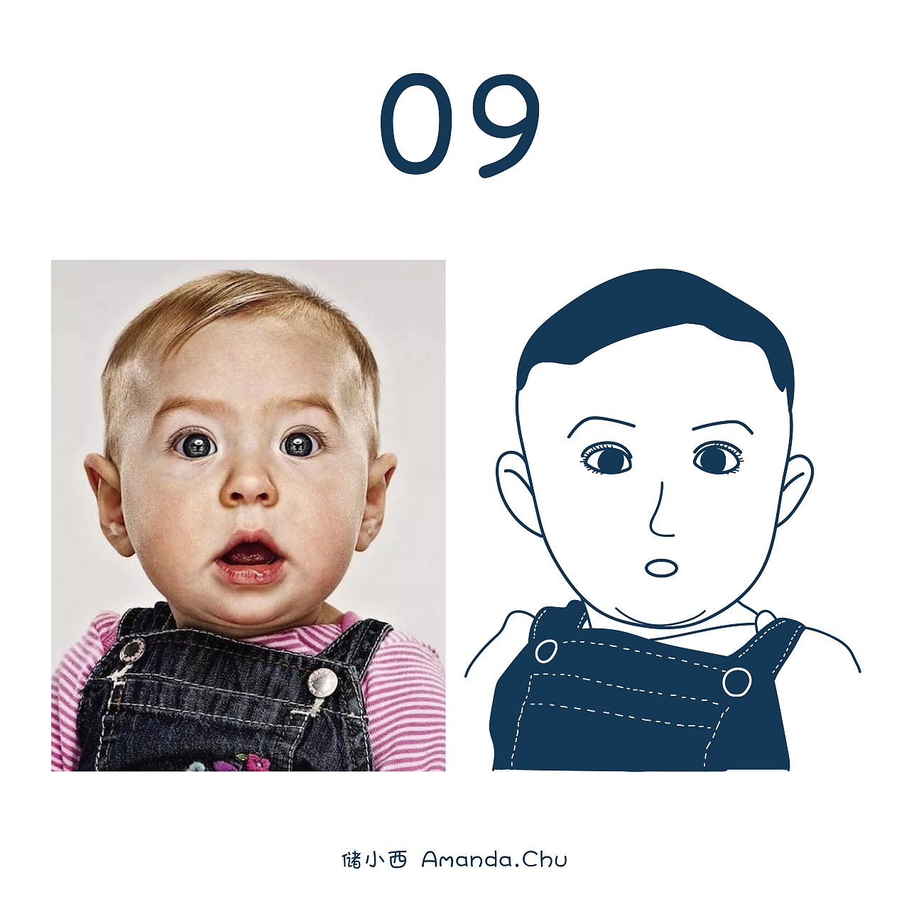 线条风人物头像创作练习