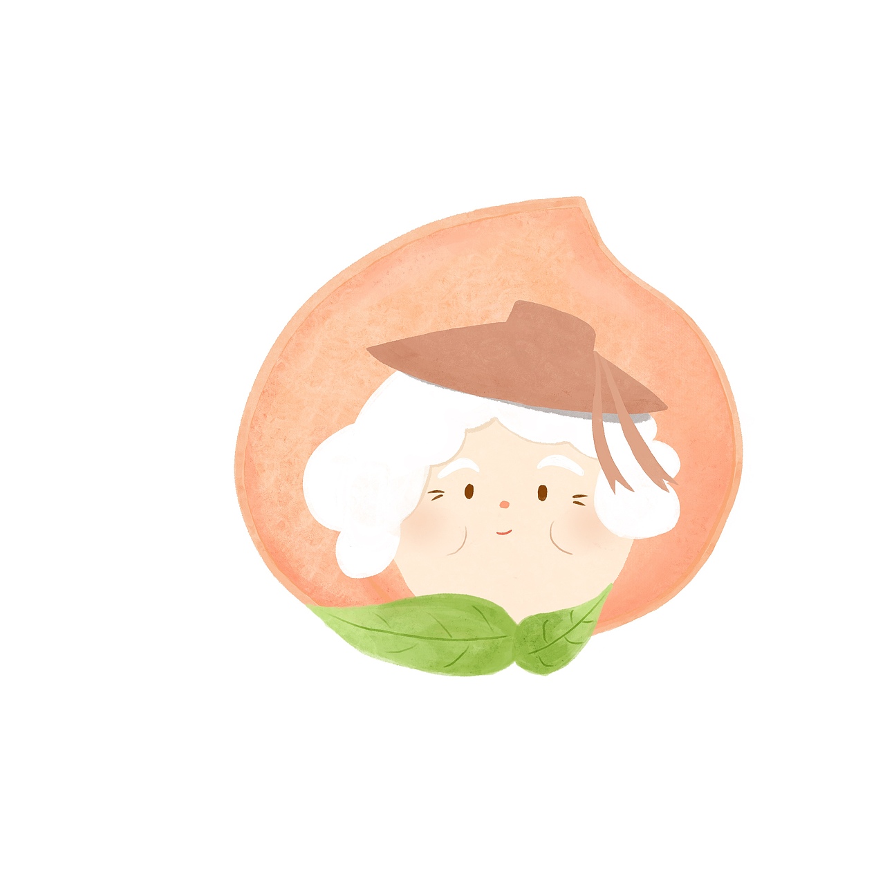 寿桃老爷爷老奶奶（图ZMjcxMjg2MTE2） - 创作习作 - 站酷设计师插画小岚子原创素材 - 站酷ZCOOL