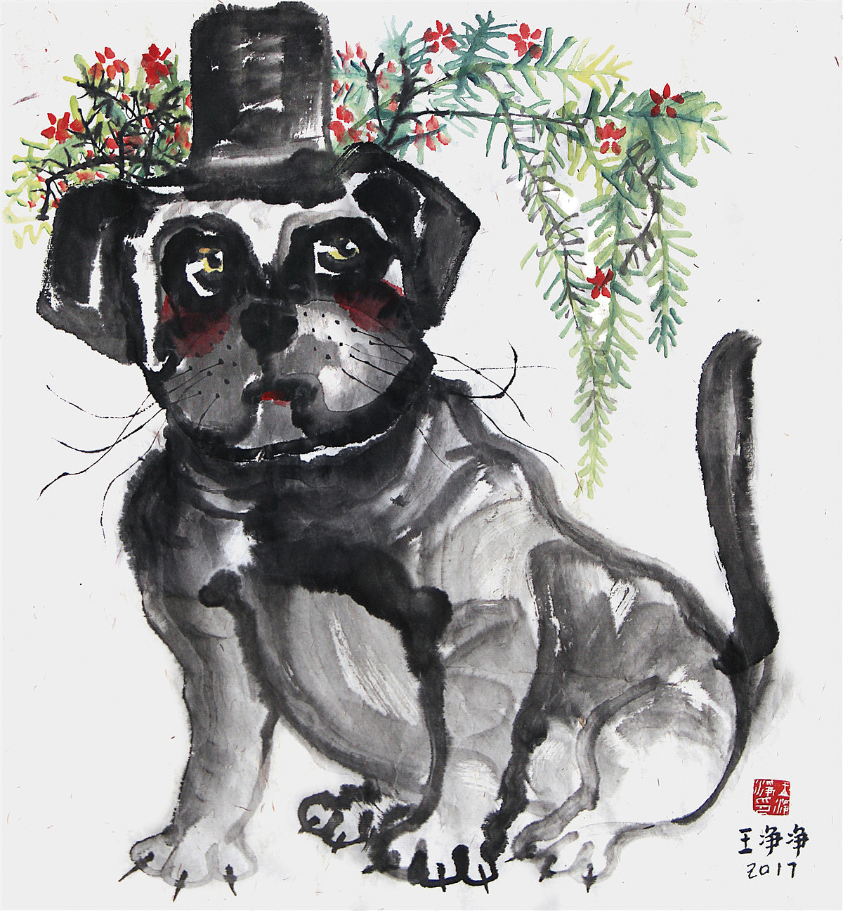 狗年画狗 50多幅水墨狗画+插画狗图（图ZMTAyODUzNDA0） - 商业插画 - 站酷设计师画儿晴天原创素材 - 站酷ZCOOL