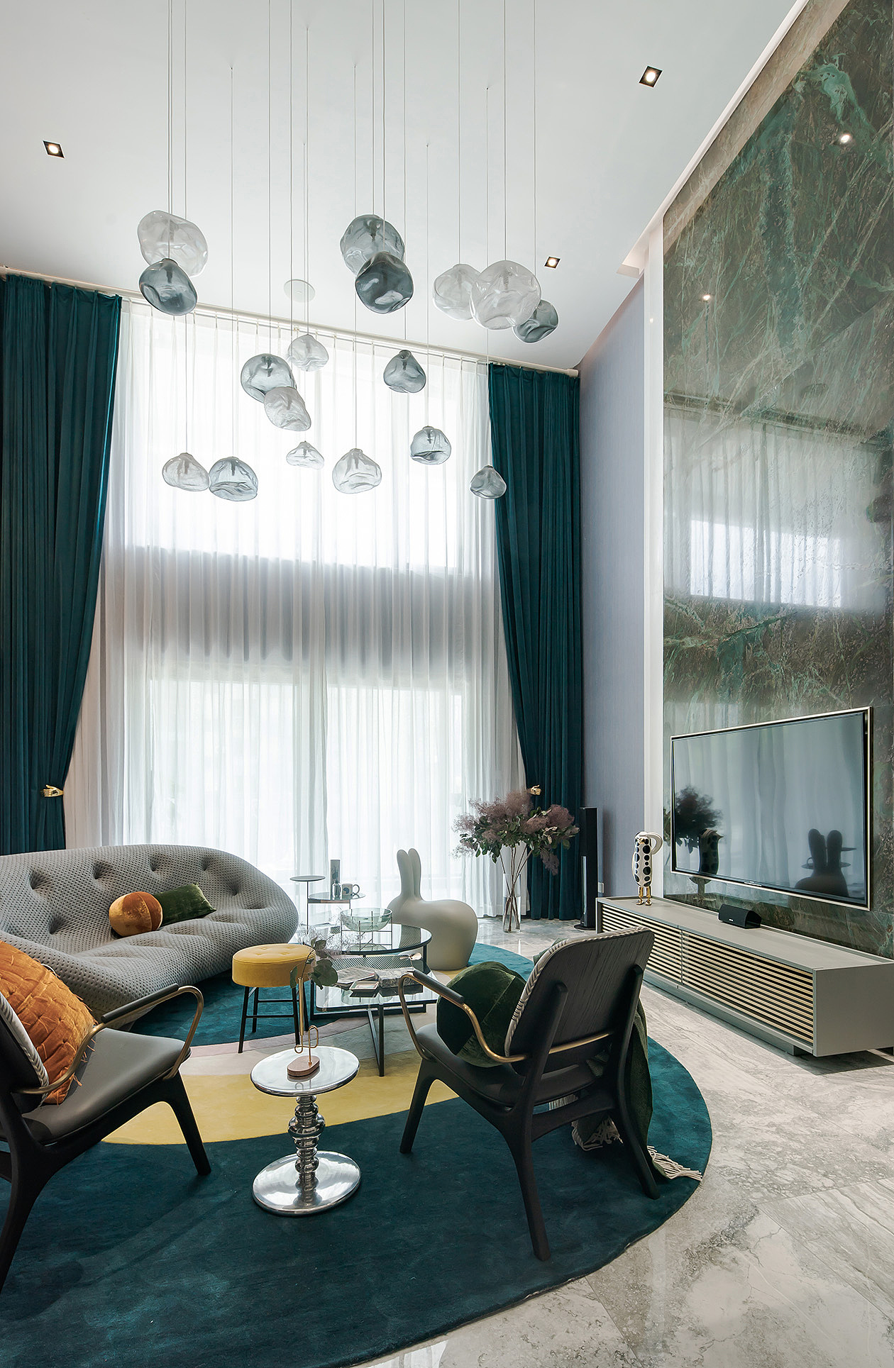 300㎡顶级复式,摩登而高贵的ARTDECO风,超个性