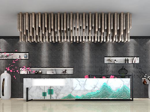 中式服務(wù)臺(tái)（個(gè)人主頁-ZNDgwNTA3MjQ=） - 建筑/空間 - 站酷設(shè)計(jì)師六忙原創(chuàng)素材 - 站酷ZCOOL