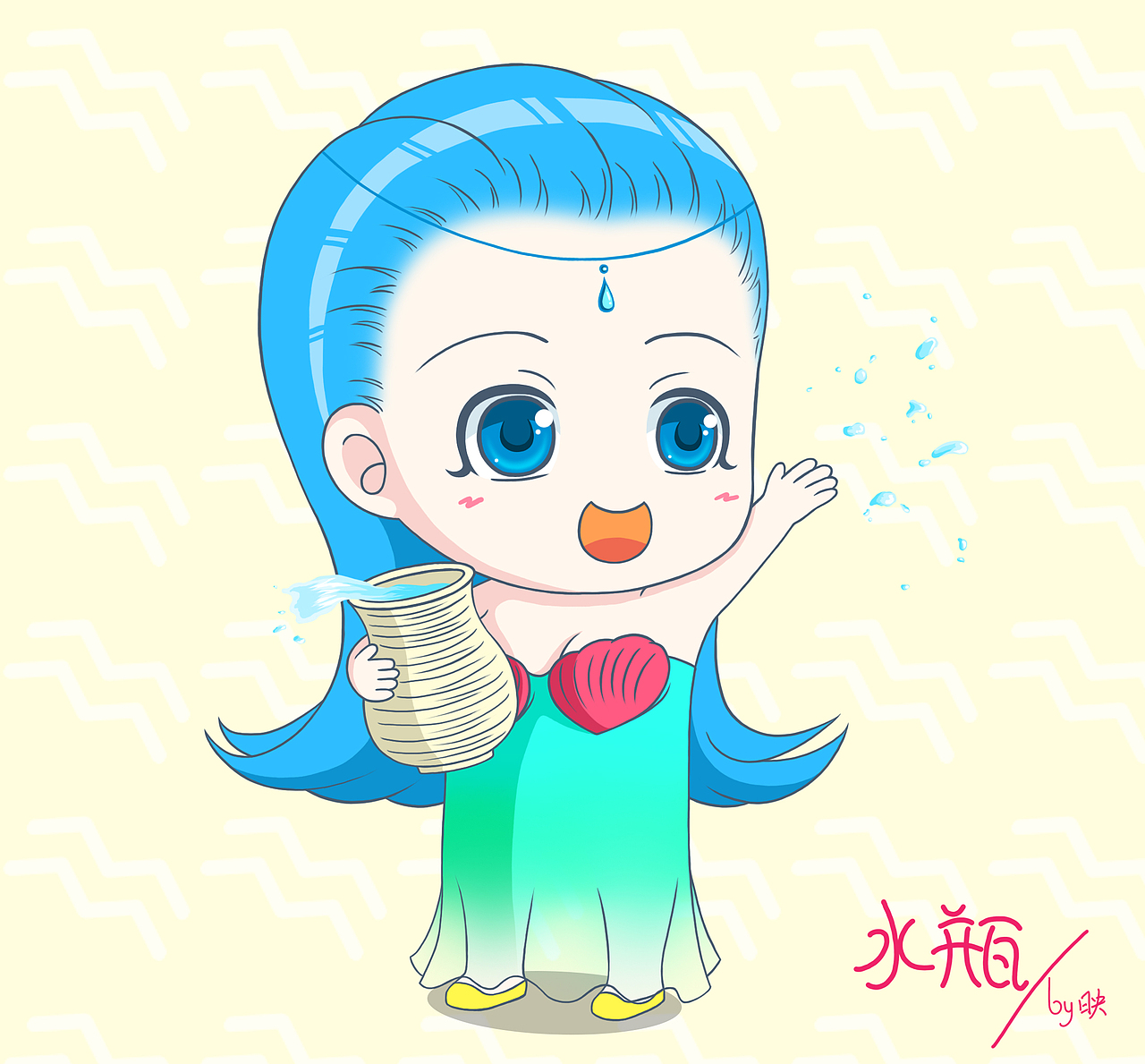 Q版12星座（图ZOTY3OTA5NTI=） - 创作习作 - 站酷设计师緋色藍空原创素材 - 站酷ZCOOL