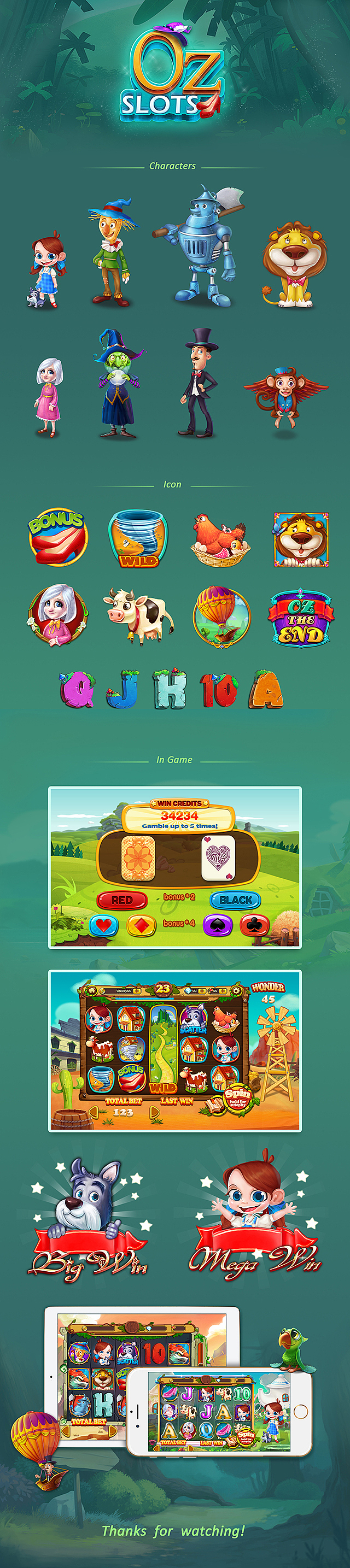 OZ Slots（图ZODM3MDM2Mjg=） - 游戏UI - 站酷设计师非羽原创素材 - 站酷ZCOOL