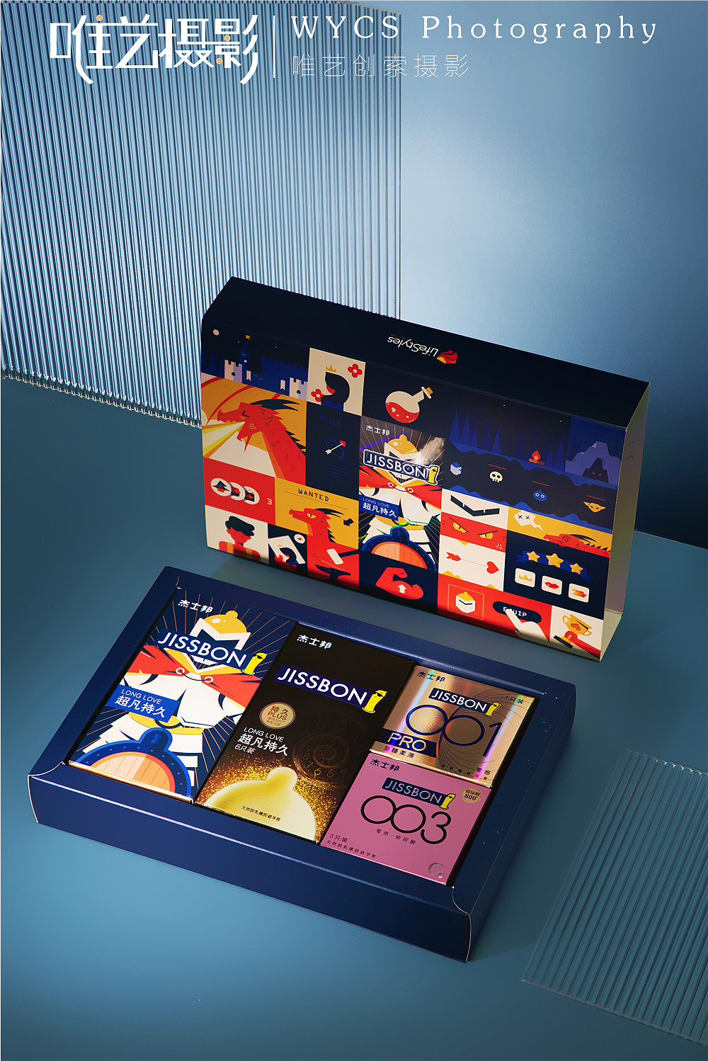 杰士邦安全套摄影,6款主题礼盒场景拍摄