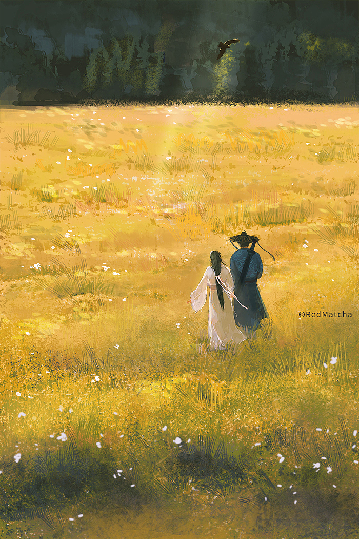 七月流火（图ZMjY4Nzk3MDcy） - 艺术插画 - 站酷设计师RedMatcha_原创素材 - 站酷ZCOOL