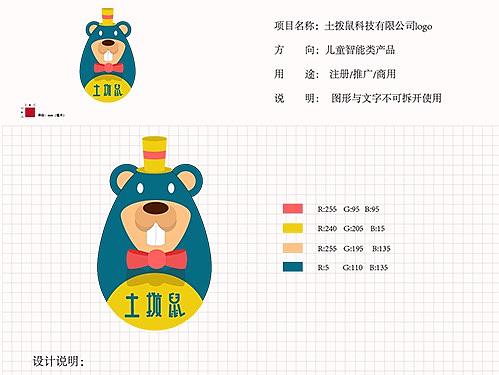 土拨鼠logo方案5.6