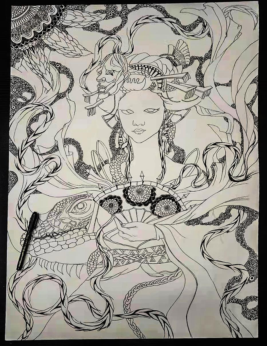 手绘白描（图ZMjgwNjg1MjIw） - 绘画 - 站酷设计师泽泽立宝宝原创素材 - 站酷ZCOOL