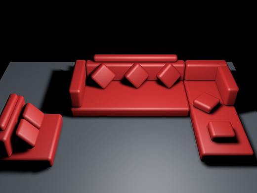 TVart C4D建模练习——沙发