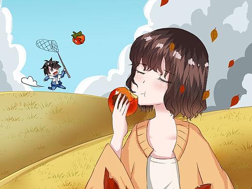 霜降，夏米，佐柚，插画