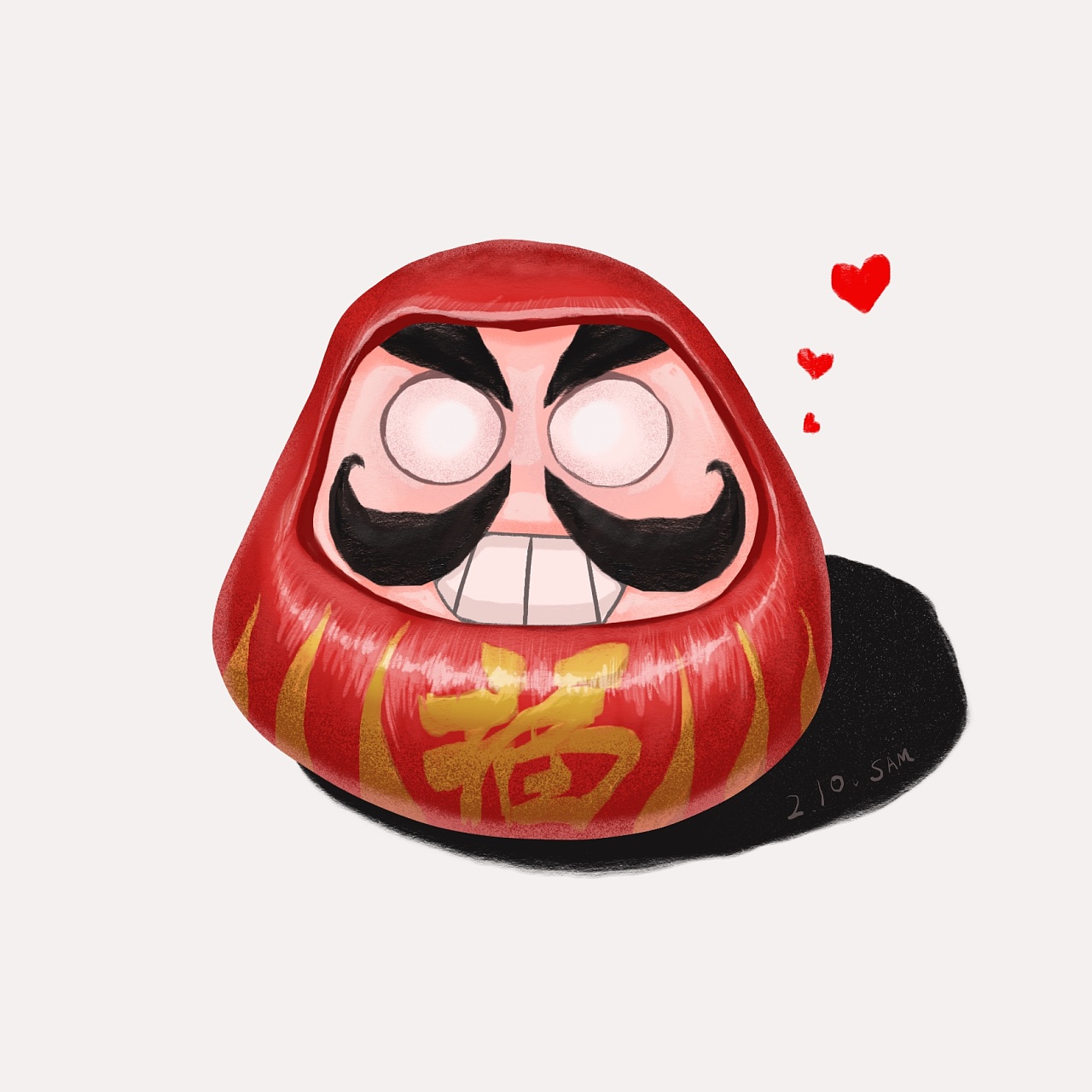 procreate阴阳师招福达摩