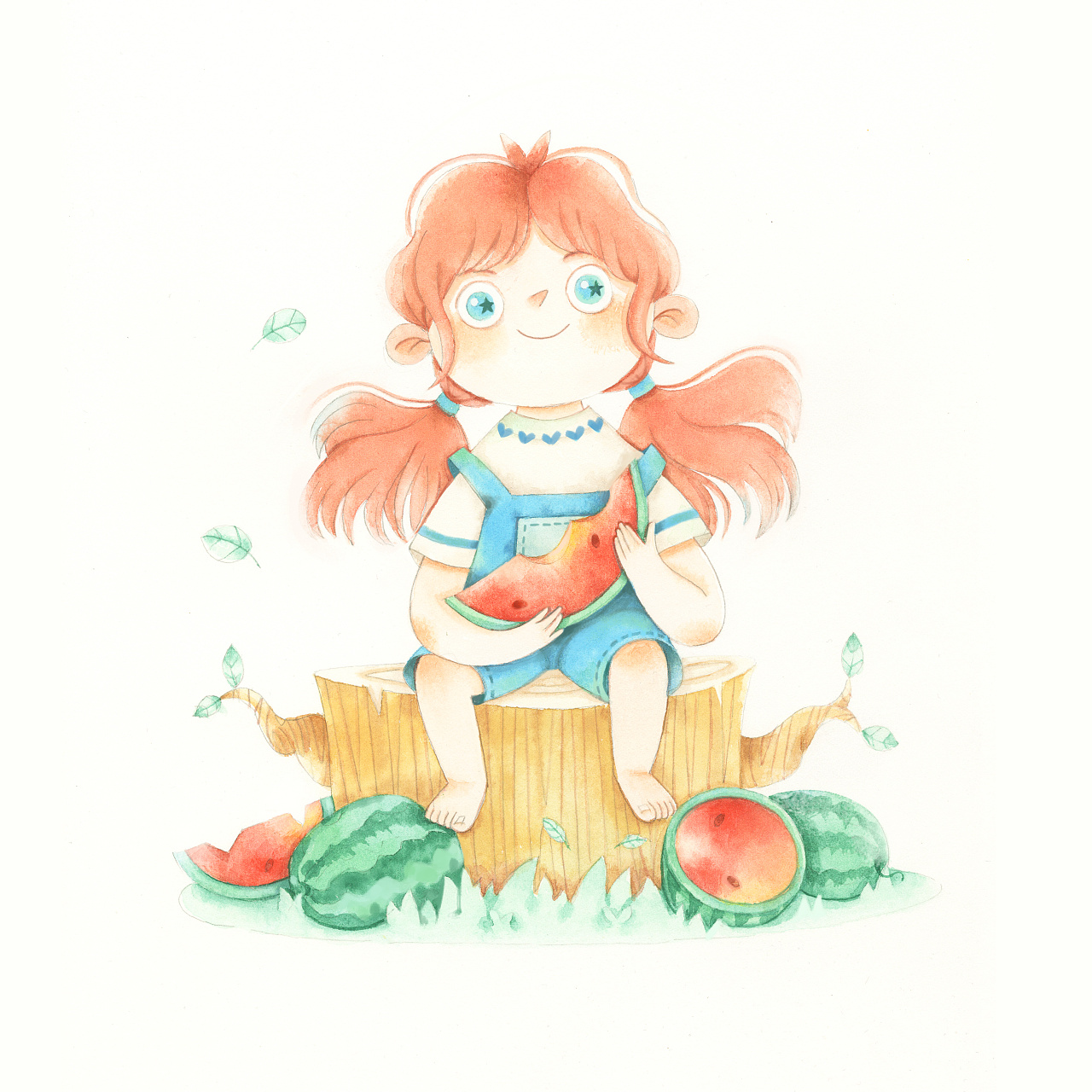 来自夏天的西瓜女孩