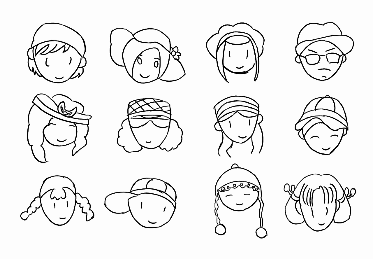 第1期人物头像简笔画