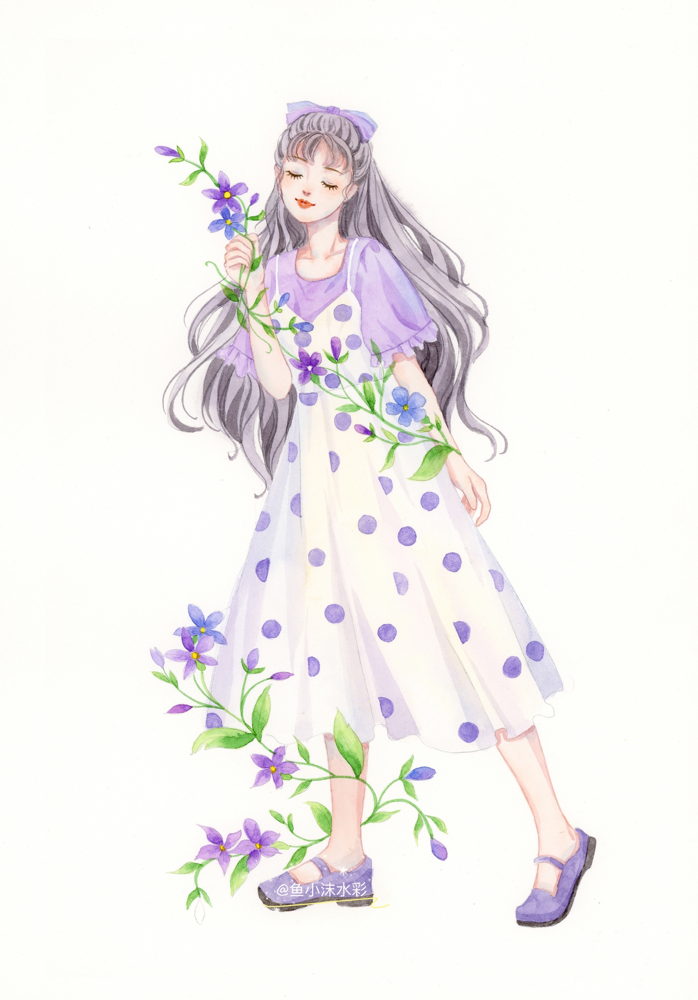 原创 少女|插画|创作习作|鱼小沫水彩 - 原创作品 - 站酷 (zcool)