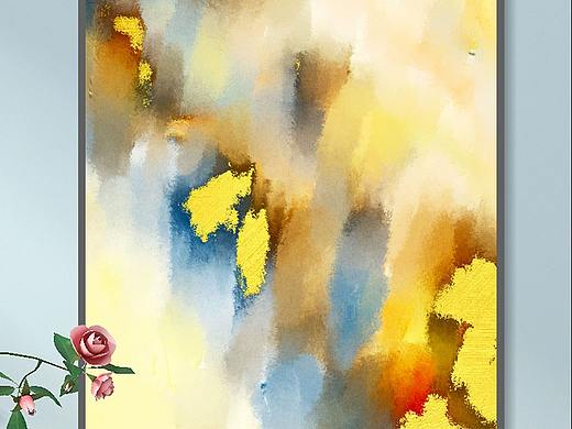 现代简约手绘抽象油画后现代北欧装饰画