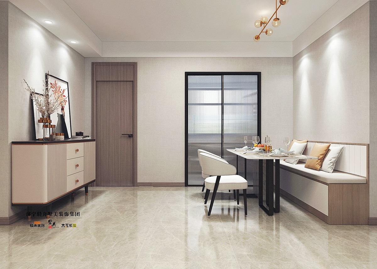 济宁睿湖印象 E2户型148平米 现代轻奢装修设计方案