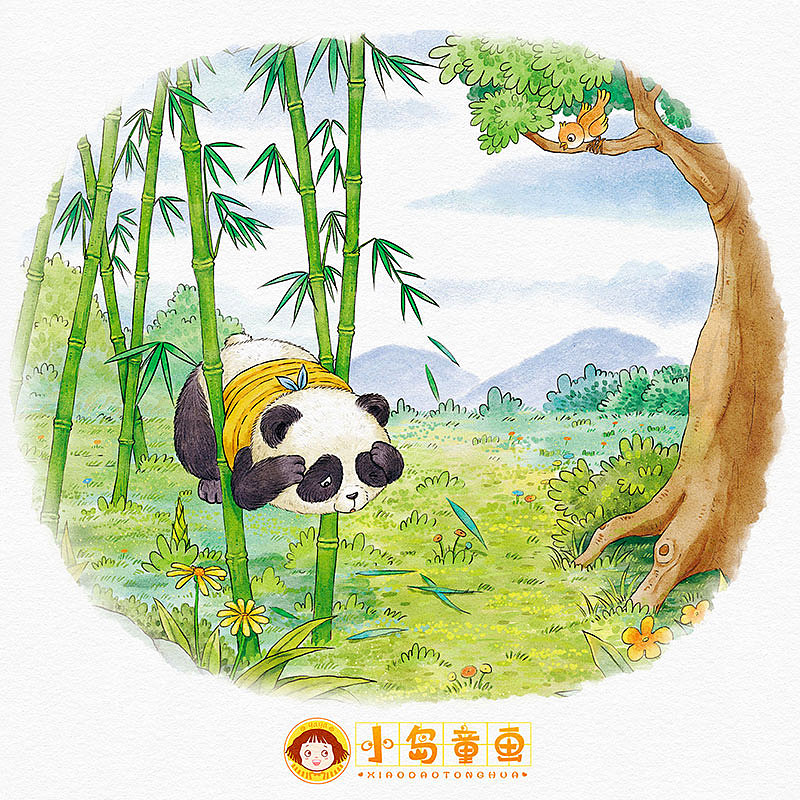 绘本小熊猫吃竹子的故事（图ZMjkyNzU1MDA0） - 儿童插画 - 站酷设计师小岛童画原创素材 - 站酷ZCOOL