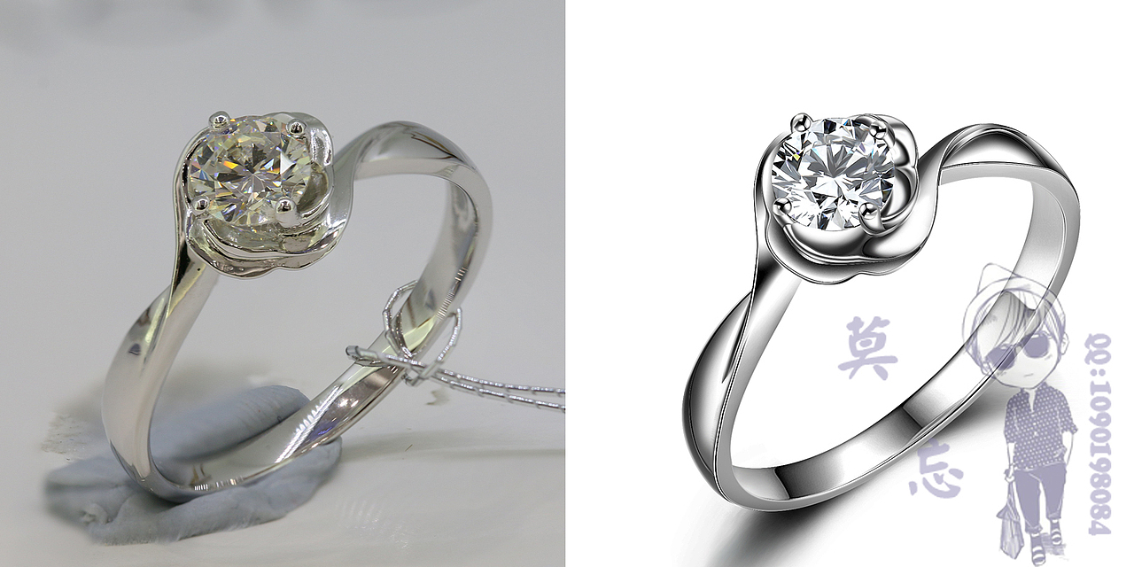 明天就放假啦,整理一下钻戒修图作品.请大家多多指点