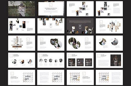 极简风格keynote摄影图片写真展示模板