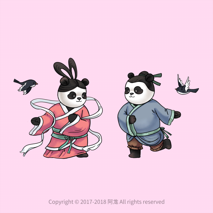 七夕滚粮来了，滚滚版经典情侣合集（图ZMTI1NDU5NzQ4） - 艺术插画 - 站酷设计师阿尨原创素材 - 站酷ZCOOL