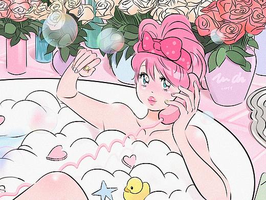 pink girl（個人主頁-ZNDAxMTA0OTI=） - 商業(yè)插畫 - 站酷設(shè)計師你好牛二原創(chuàng)素材 - 站酷ZCOOL