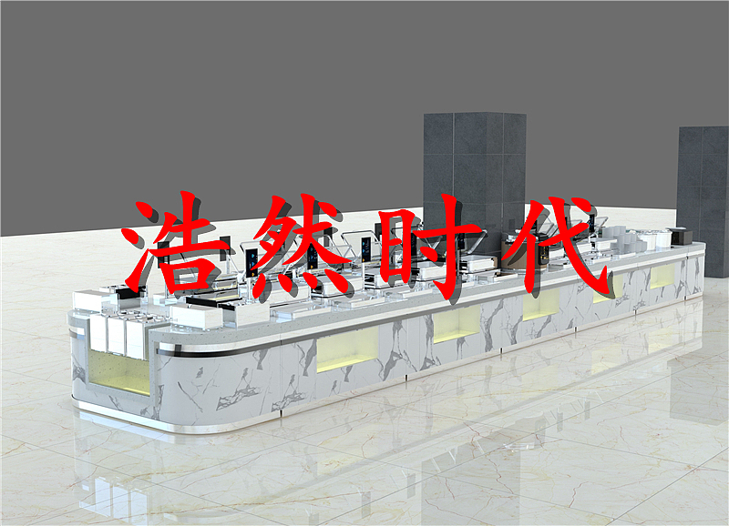大理石自助餐台设计定制智慧餐台