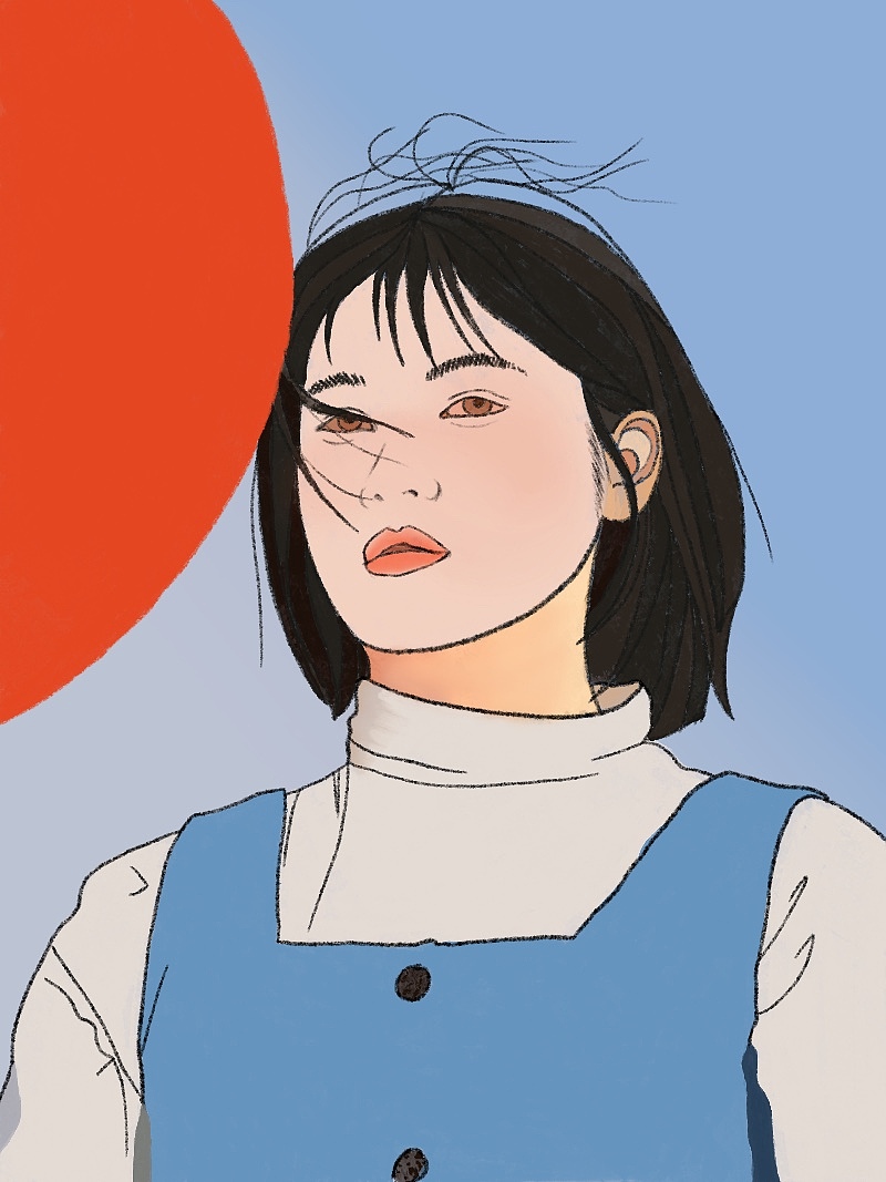 日杂风少女（图ZMjkwMjMxMTQw） - 艺术插画 - 站酷设计师狗菇凉原创素材 - 站酷ZCOOL