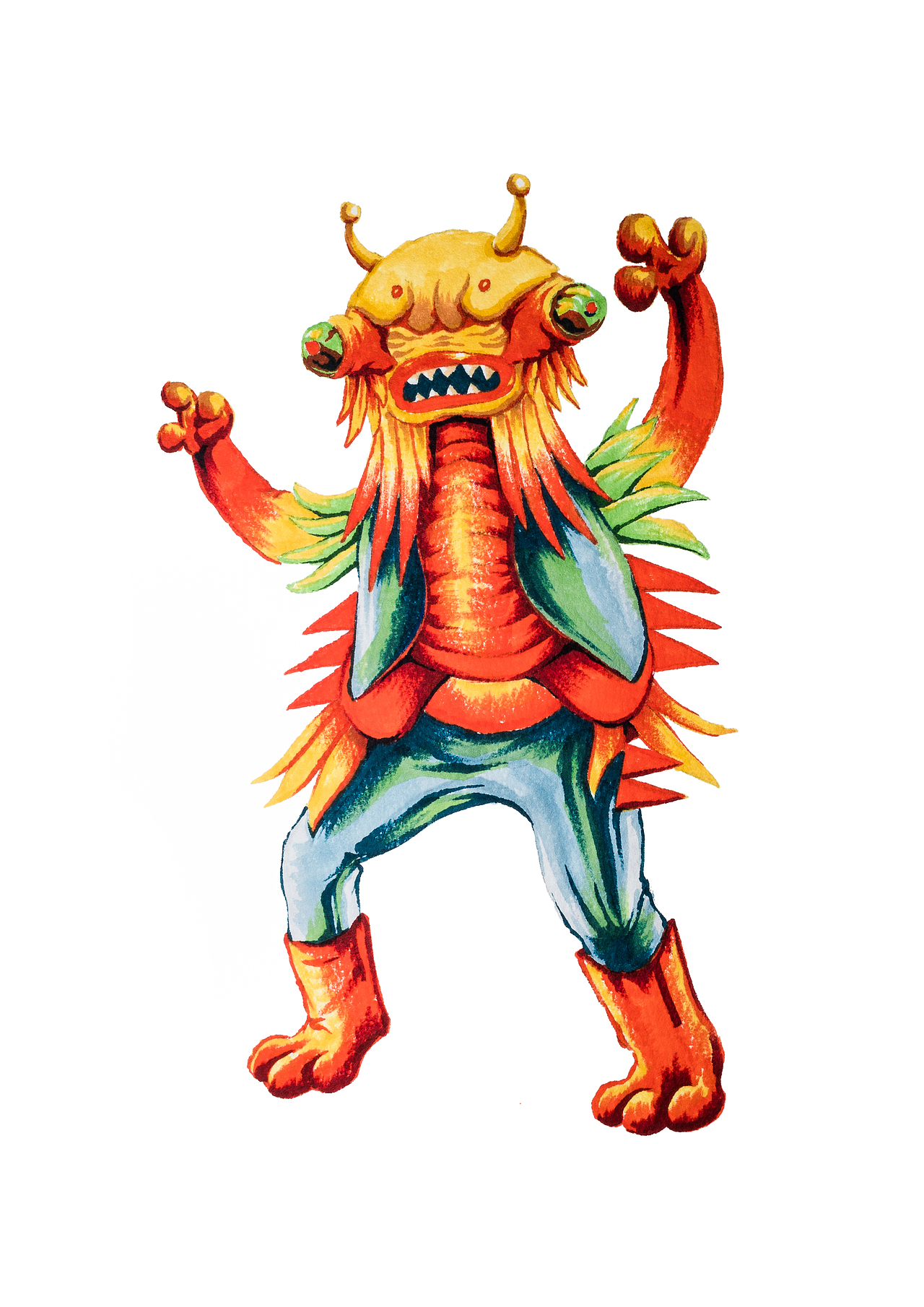 怪兽侵略计划昭和画报风格怪兽