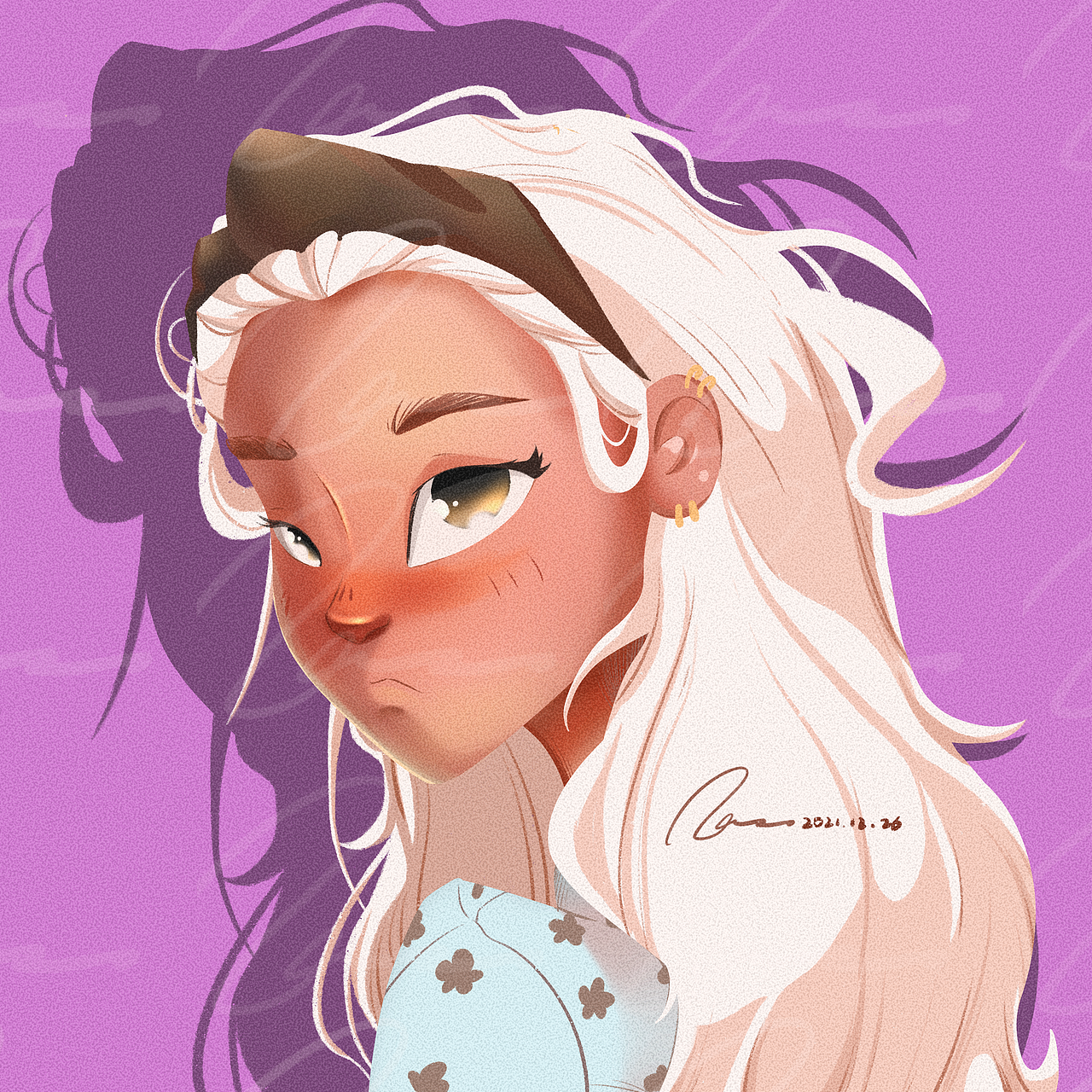 插画欧美风头像07