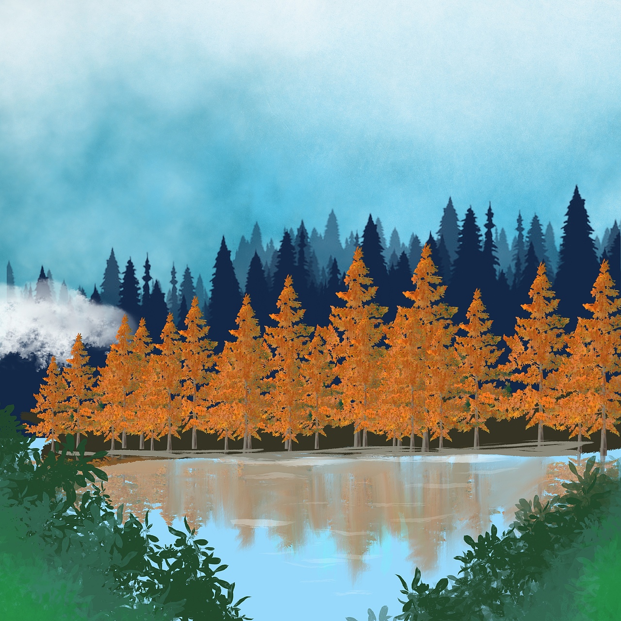 插画风景（图ZMjc5MjE4NDc2） - 艺术插画 - 站酷设计师玳墨原创素材 - 站酷ZCOOL