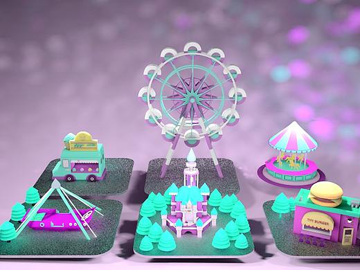 游樂(lè)園（個(gè)人主頁(yè)-ZMzc3MzYwMDQ=） - 建筑/空間 - 站酷設(shè)計(jì)師張凱雷原創(chuàng)素材 - 站酷ZCOOL