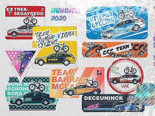 2020 UCI公路车世巡赛车队 贴纸 X1