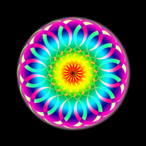 PS制作闪动的花朵霓虹灯动画