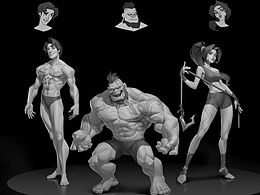 欧美卡通人体基础练习