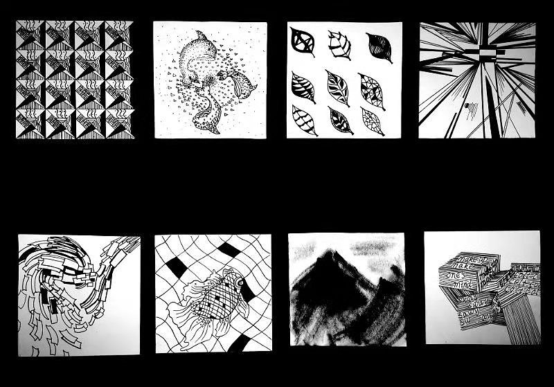 设计学类19-6班 骨骼练习 构成作业（图ZMTgzMzMzOTUy） - 图案 - 站酷设计师54DOLLY原创素材 - 站酷ZCOOL